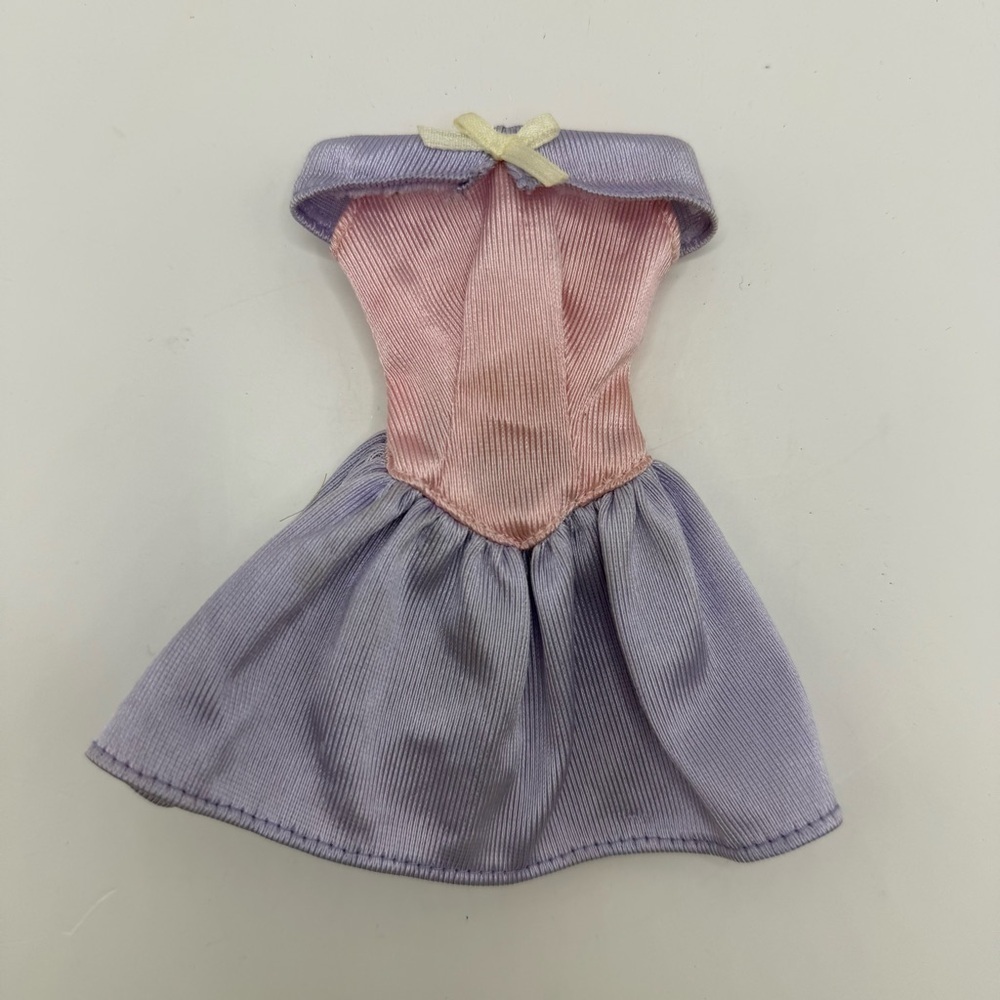 Genuine Barbie Doll Fashion Pink & Purple Dress Clothes Outfit